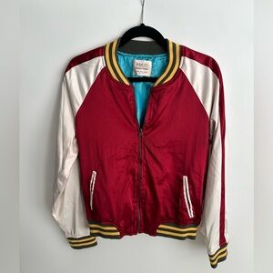 Anthropologie Satin Bomber Jacket